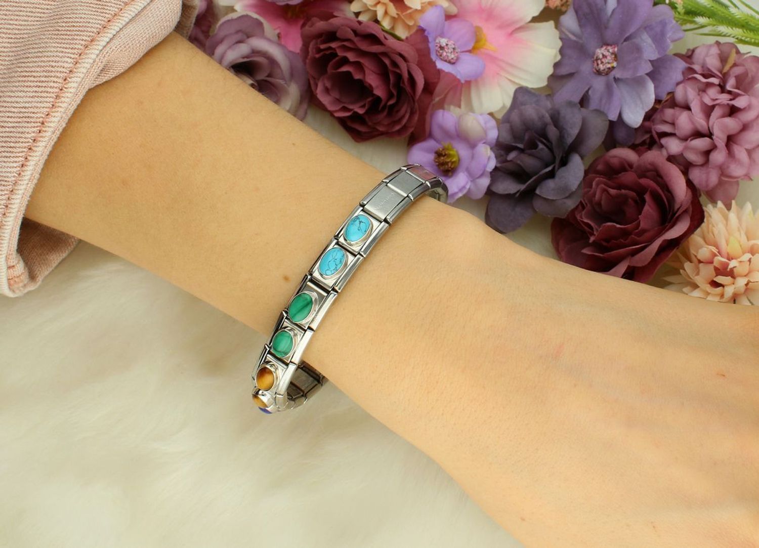 Nomination Link 925 zawieszka srebro Kamień naturalny turkus  330510 49.jpg